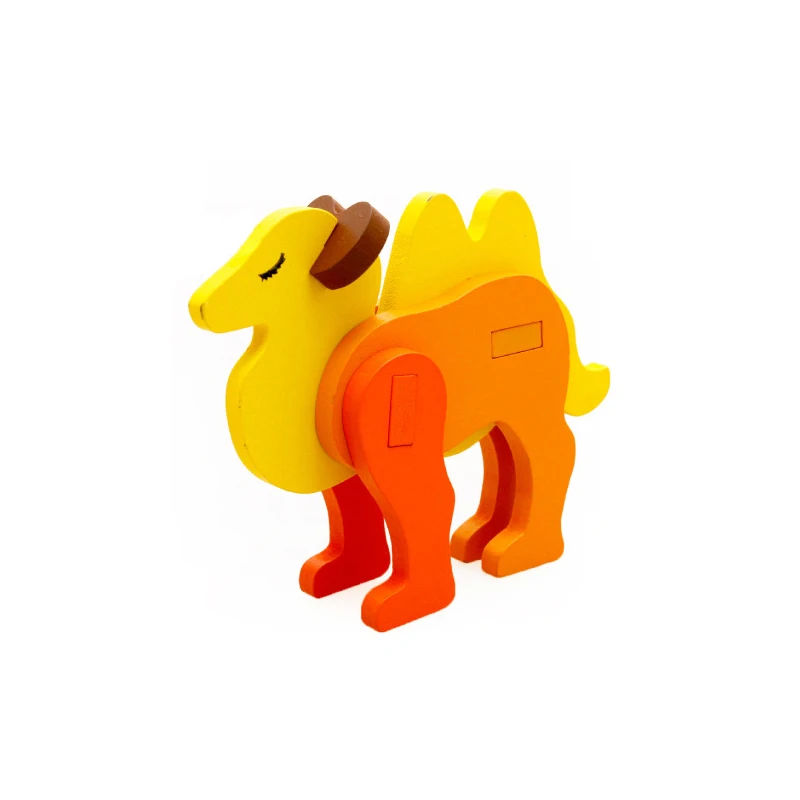 Детская игрушка деревянная головоломка деревянная 3D головоломка для детей Детские Мультяшные животные Пазлы обучающая игрушка