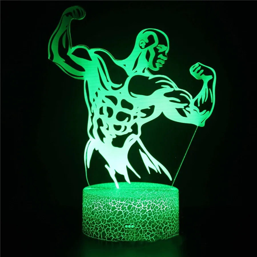 LED Night Light 3D USB Acrylic Sports Novelty LED Bedside Lamps Home Decor Holiday Birthday Gifts GY045 Colorful Night Lamparas