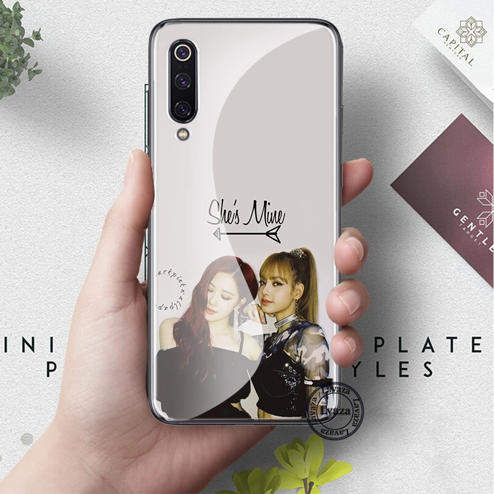 TG4 67d BLACKPINK розовое Kpop Стекло чехол для Xiaomi 8 Lite 9 A1 A2 5X 6X Redmi 4X 6A Примечание 5 6 7 Pro - Цвет: TG4
