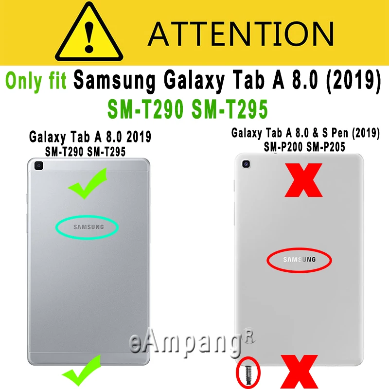 360 градусов поворачивающийся кожаный чехол для Samsung Galaxy Tab A 8,0 чехол T290 T295 SM-T290 SM-T295 подставкой Coque Funda