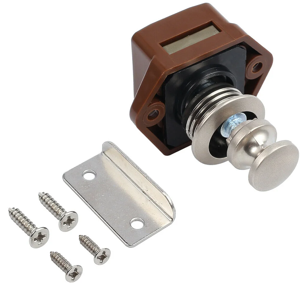 Cabinet Drawer Latch Desk Boat Catch RV Furniture Cars Push Button Lock Yachts For Caravan Handle Knob Cupboard Door Motorhome