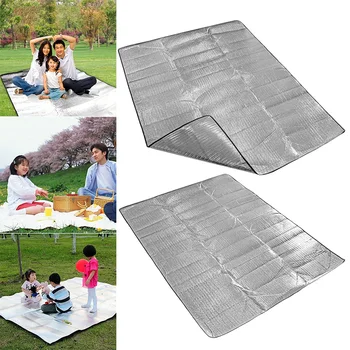 

Moisture-Proof Pad Foldable Picnic Outdoor Blanket Aluminum Film Mat Tent Pad Double-side H7JP