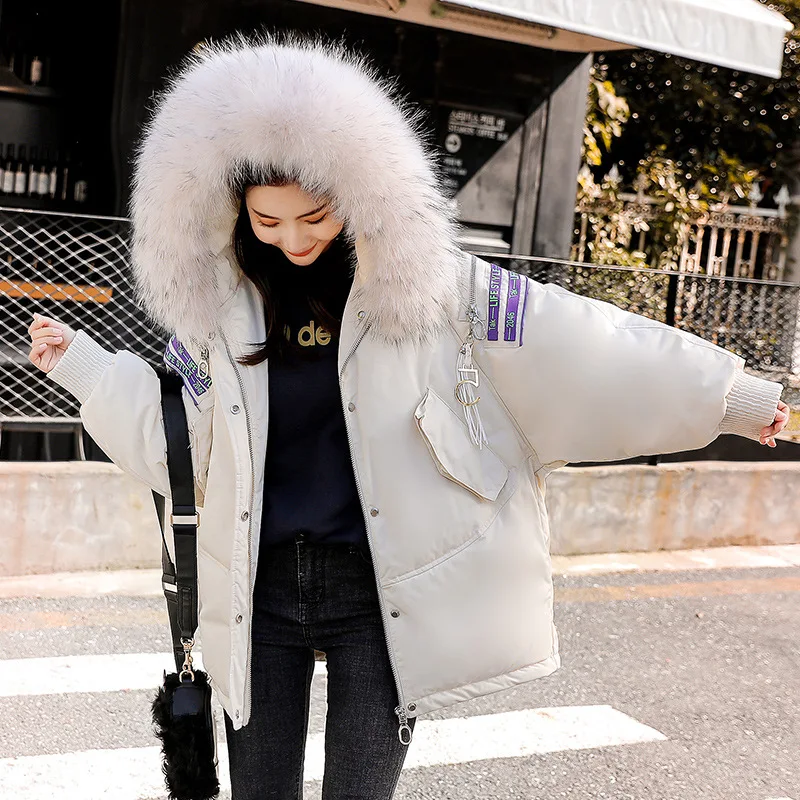 

Cotton-padded Clothes/Cotton Coat Fashion Elegant Versatile Elegant Hooded Korean-style Fashion 2018 Winter Long Sleeve