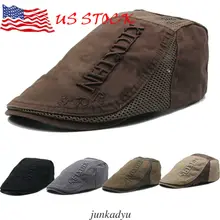 Мужские 100 процентный хлопок летняя кепка-восьмиклинка картуз Гольф очки, подходят для вождения, солнцезащитные плоский водитель, разносчик газет модные береты