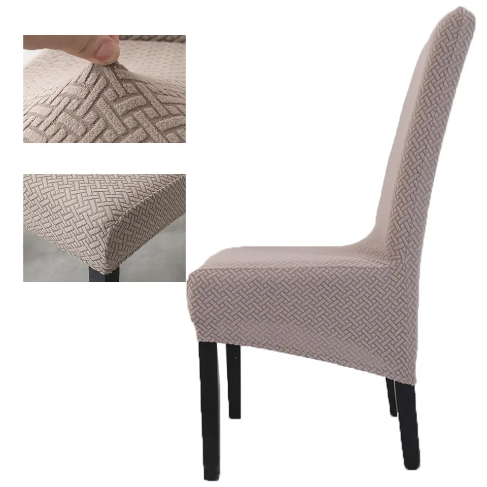 Высокие эластичные жаккардовые XL размер эластичные чехлы на кресла накидка на стул из спандекса для столовой/кухни/отеля вечерние банкетные