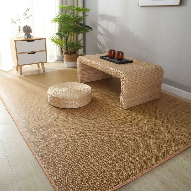 Eik Dader vals Japanse Stijl Tatami Mat Rotan Jute Floor Mat Dikke Woonkamer Zomer Koel  Slapen Mat Baby Speelkleed Opvouwbare Aangepaste|Tapijt| - AliExpress