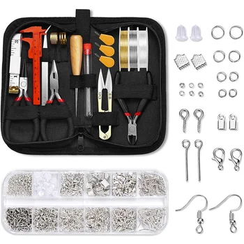 

Jewelry Production Supplies Set, Jewelry Tools Pliers, Beads String Storage Box, Used for Jewelry Repair Beads