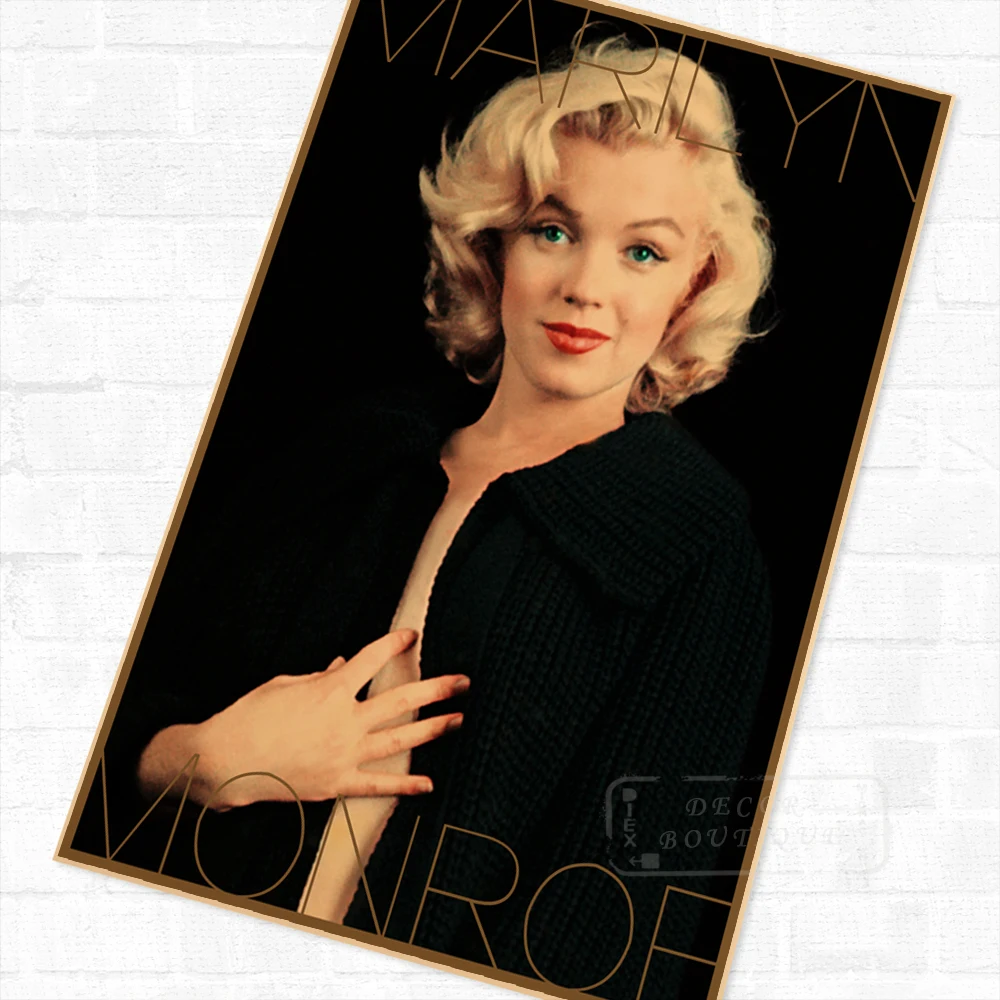 Marilyn Monroe: черно-золотистая ВИНТАЖНАЯ фотография стены холст картина наклейки для