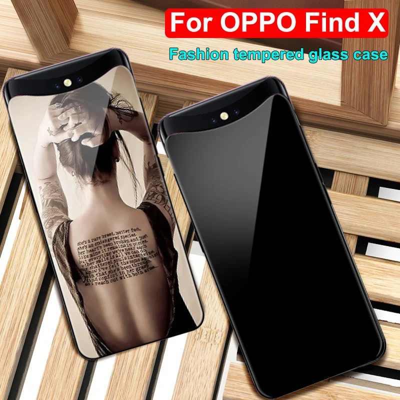 Для OPPO FIND X case FINDX Силиконовый ТПУ Рамка+ закаленное стекло Жесткий чехол для OPPO Find X Стеклянные чехлы для телефонов