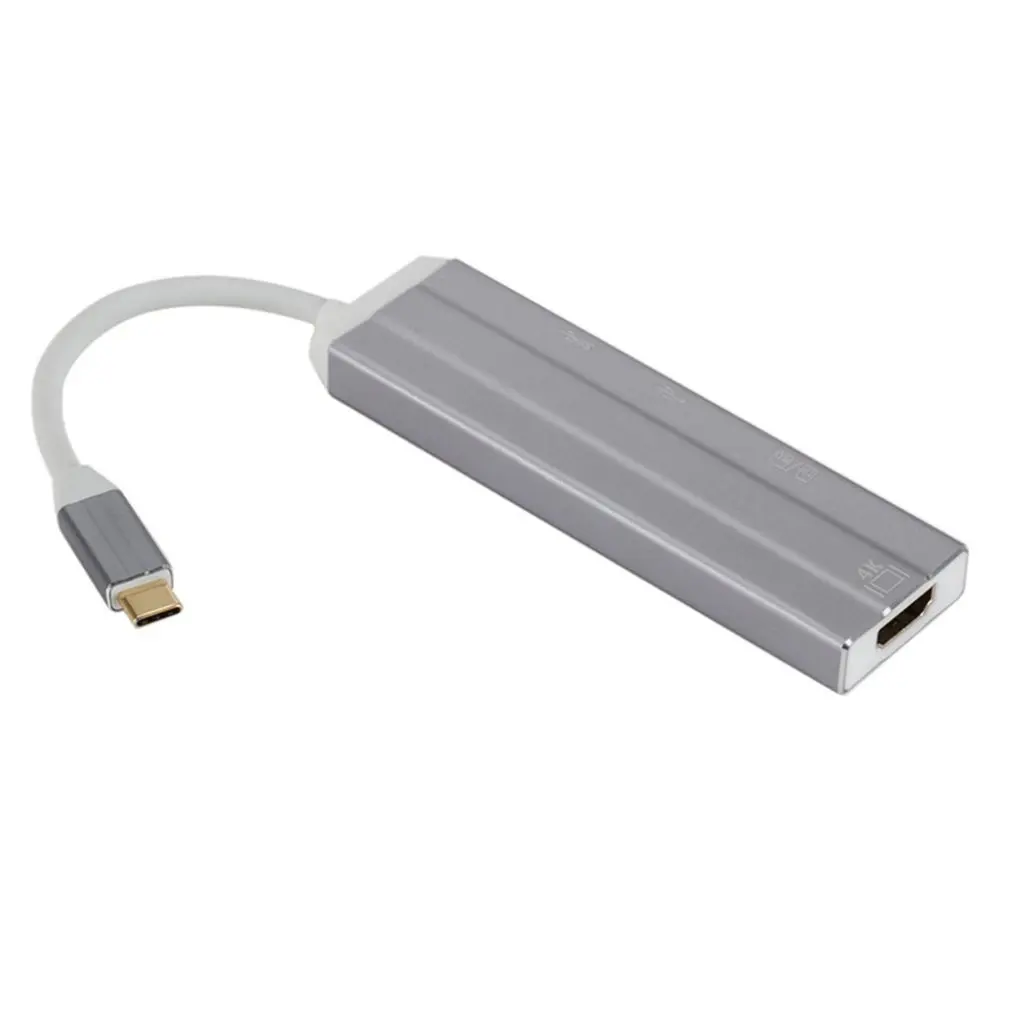 6 в 1 USB-C концентратор 4 к HD видео аудио кабель адаптер Тип C к HDMI usb 3,0/usb 2,0 с SD/TF кард-ридер Тип C usb-хаб