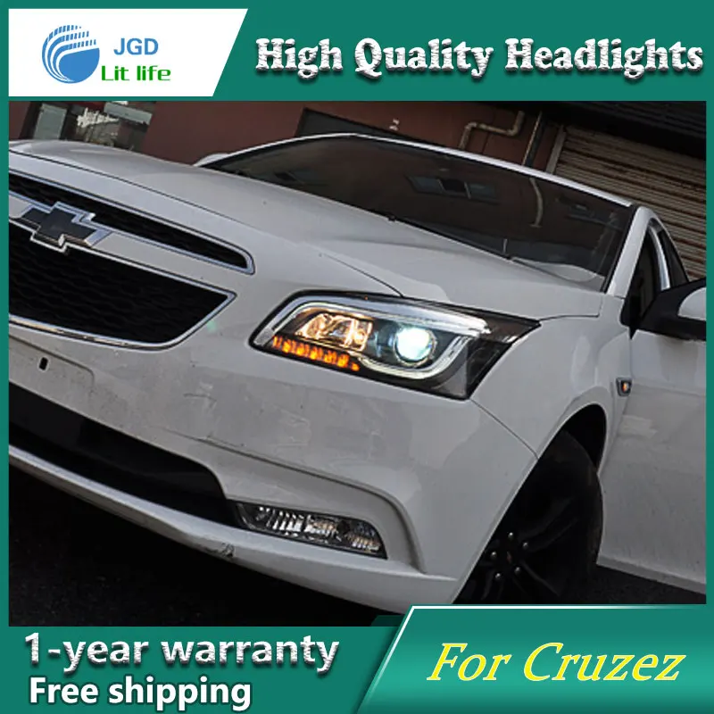 Стайлинг автомобиля фары для Chevrolet Cruze 2015 светодиодные Revo LED DRL H7 D2H Hid Bi Xenon Beam|angel