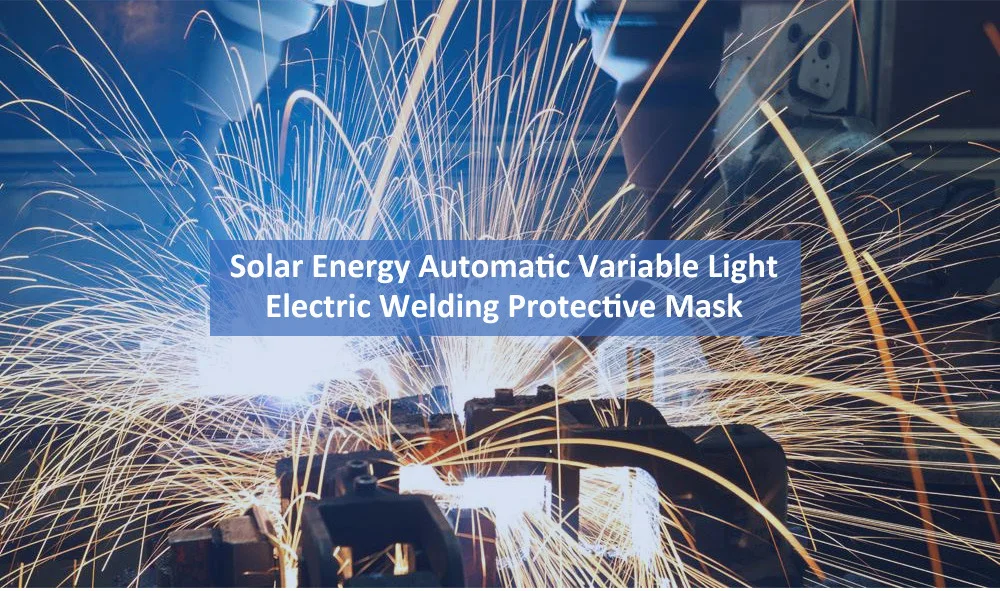 Solar Energy Automatic Changeable Light Electric Welding Protective Helmet with Line Pattern