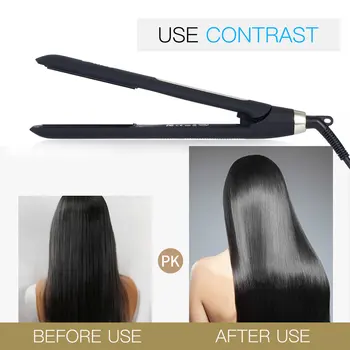 

U-Kiss Ultra Thin Digital LCD Display Screen Titanium Plate Swivel Cable Traightening Curling Touch Screen Hair Straightener