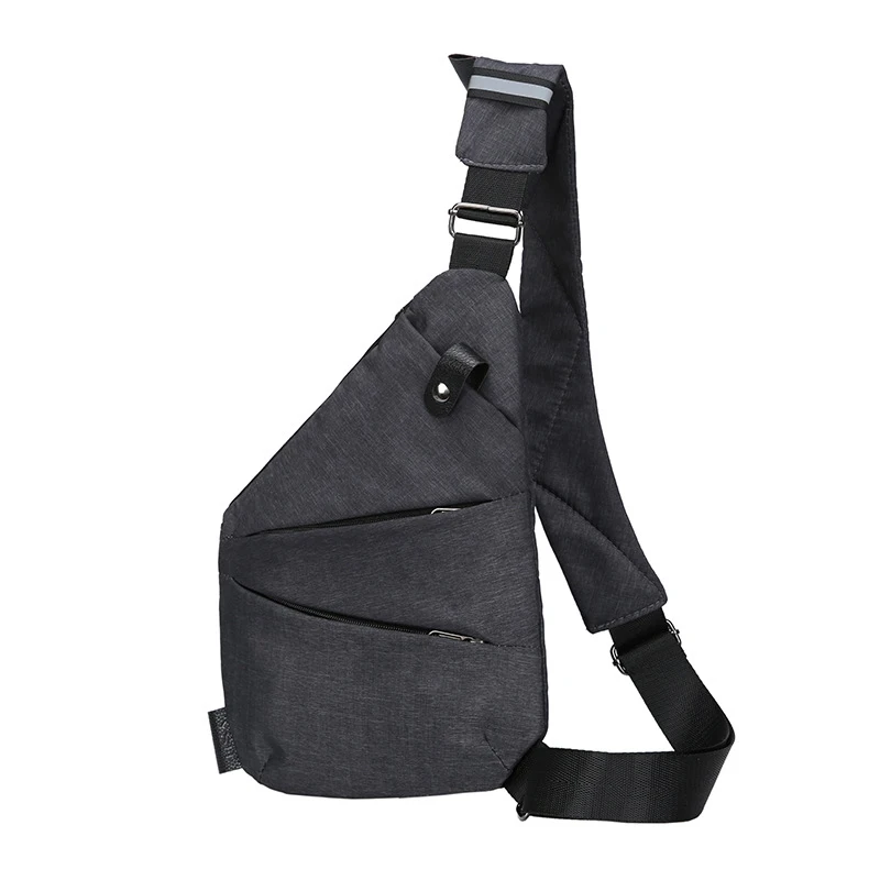 

NEW Anti-Theft Messenger Shoulder Bags Women Men Chest Pack Male Retro Trapezoid Sharp Crossbody Bag Motorcycle Sling Bag Black