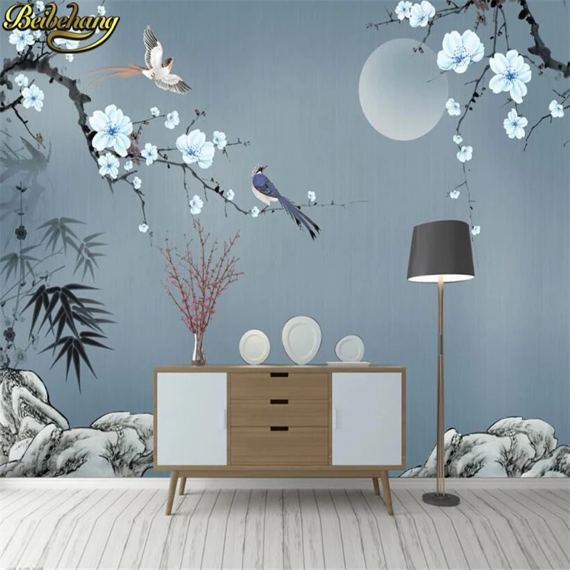 

beibehang Custom Photo Wallpaper 3D Landscape Plum Blossom Painting Wall Paper Bedroom Living Room European Mural wall papers