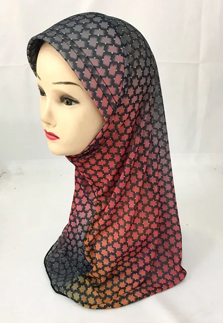 Распродажа хиджаб для девочек 3-12 лет, мусульманский хиджаб для детей