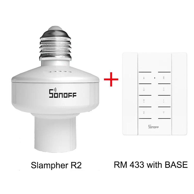 Sonoff Slampher R2 433 МГц РЧ умный WiFi светильник держатель E27 беспроводной eWeLink приложение/голосовой пульт дистанционного управления умный дом для Alexa Google - Цвет: SlampherR2 RM433