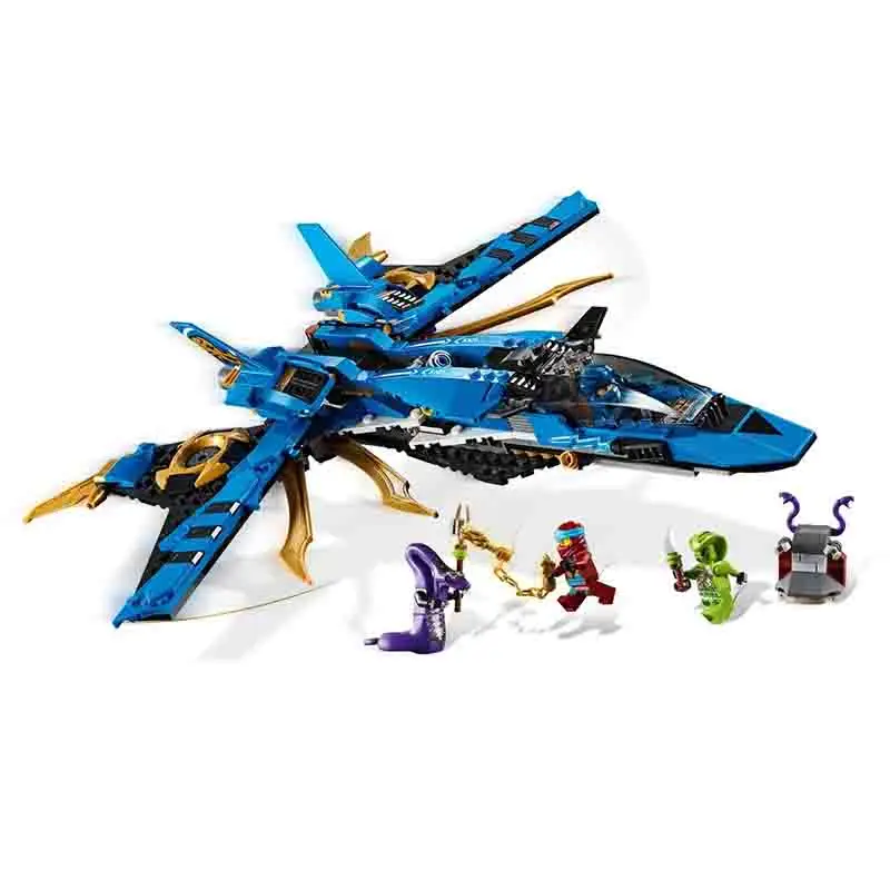 

New Ninja Toys Jay's Storm Fighter Compatible with Legoinglys Ninjagoing 70668 Building Blocks Brick for Children Birthday Gift