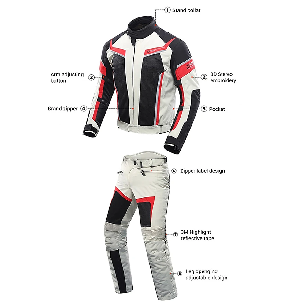 DUHAN Summer Motorcycle Jacket Man Riding Jacket + Motorcycle Pants Suit Breathable Mesh Moto Pants Suit 9 Style motorcycle jacket,motorcycle clothing