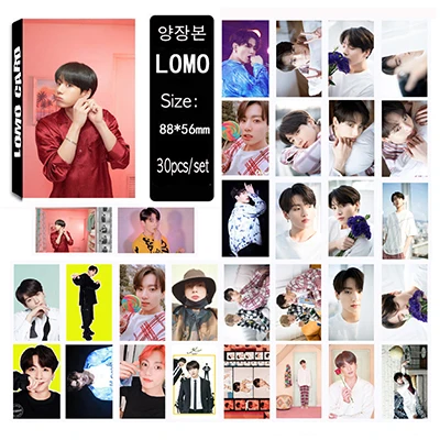 30 шт./компл. KPOP Bangtan Boys новые альбомные ПВХ карты самодельные LOMO карты фотокарты IDOL - Цвет: Сливовый