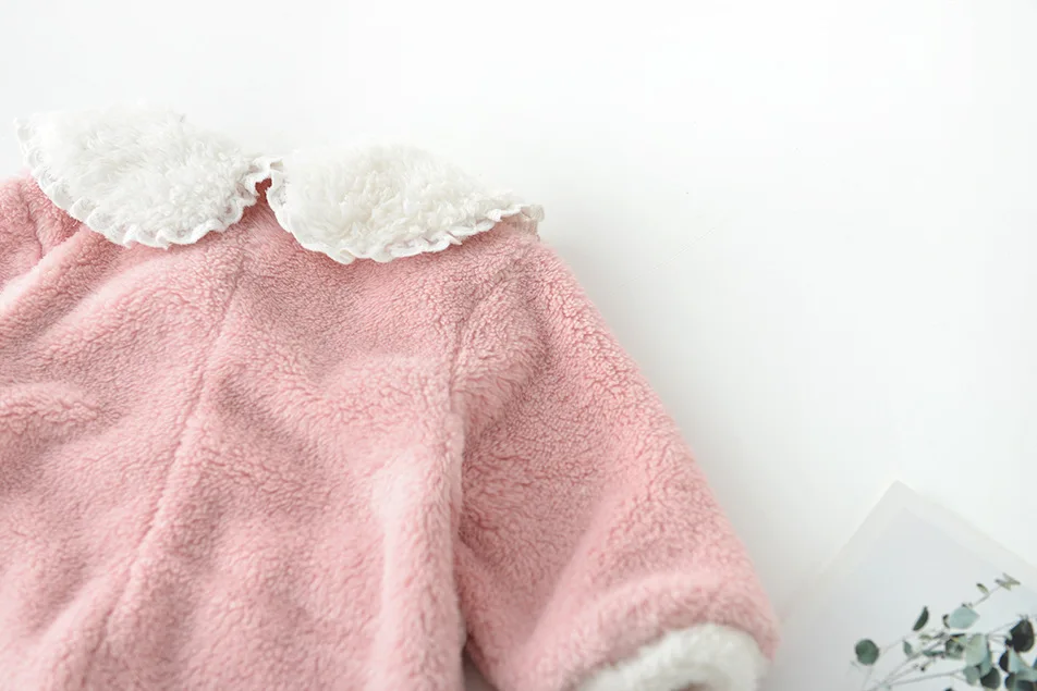 Baby Girl Romper Baby Winter Clothes Fleece Baby Romper For Girl Jumpsuit Lace Princess Baby Romper Newborn Baby Pajamas Rompers