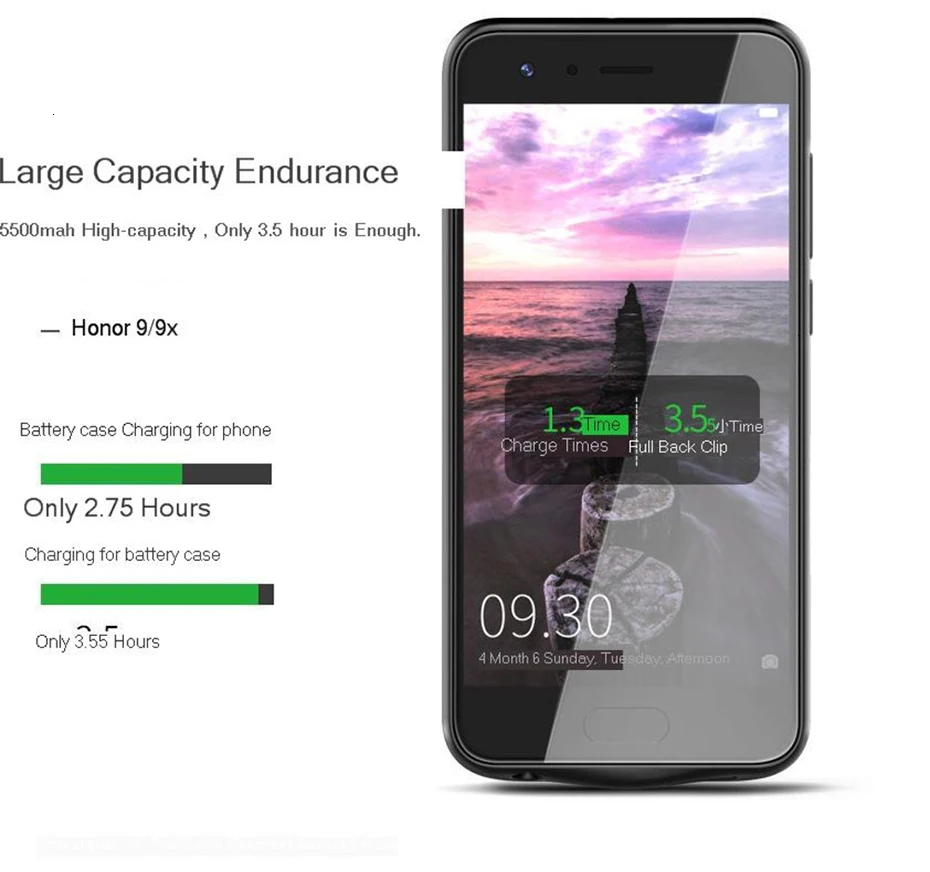 SeenDa батарея чехол для huawei Honor 9x8 8x Shokproof банк крышка 5500 мАч зарядное устройство чехол для huawei Honor 10 9 8 Упаковка резервного копирования