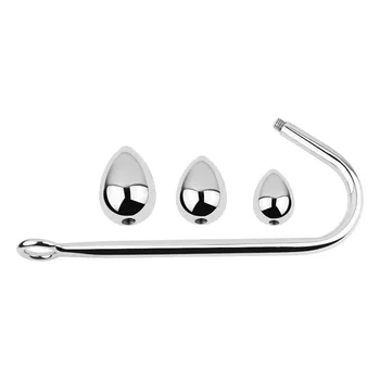 Stainless Steel Anal Hook Small Medium Large Ball Head for Choose Butt Plug dilator Metal Prostate Massager Sex Toy for Male 6