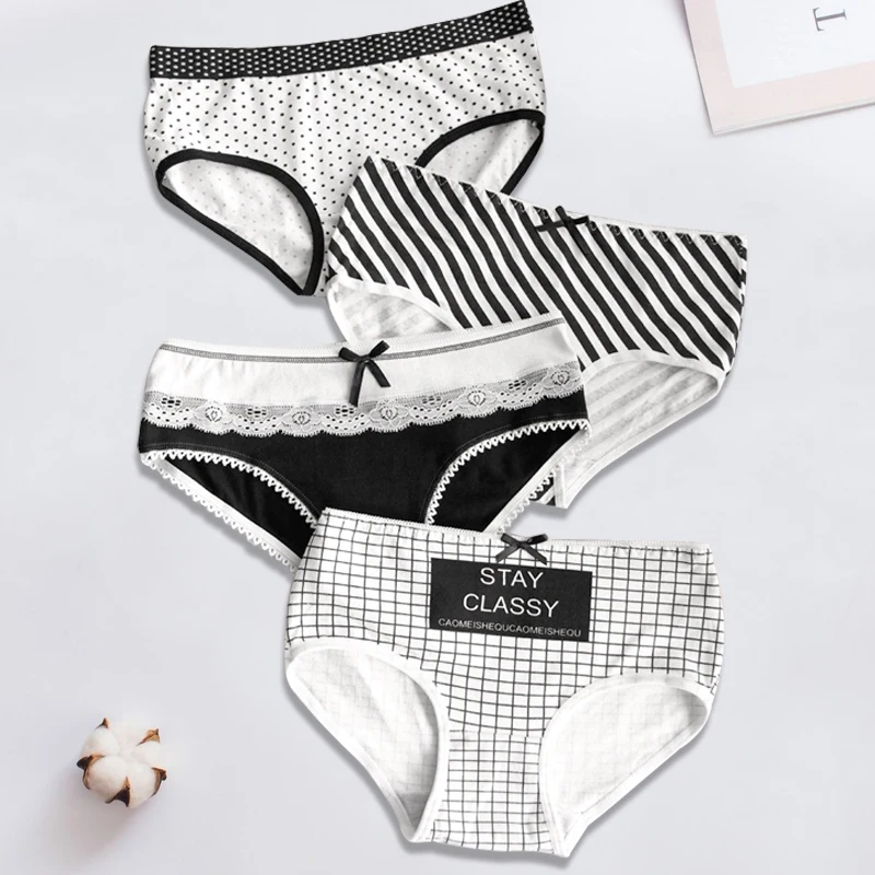 Ladies Sexy Thong Low Waist Letter Thread Cotton Women Lace Panties Knicker Lingerie Underwear Nylon CottonTransparent Panties