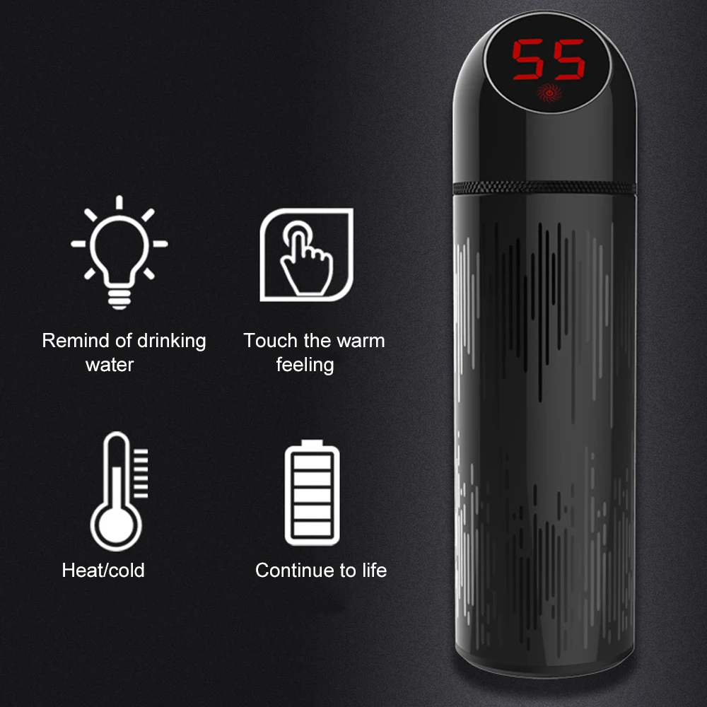 

Double Wall Stainless Steel LED Temperature Display Vacuum Flasks Thermos Cup Smart Touch Insulation Cup Thermo Bottle Moomins X