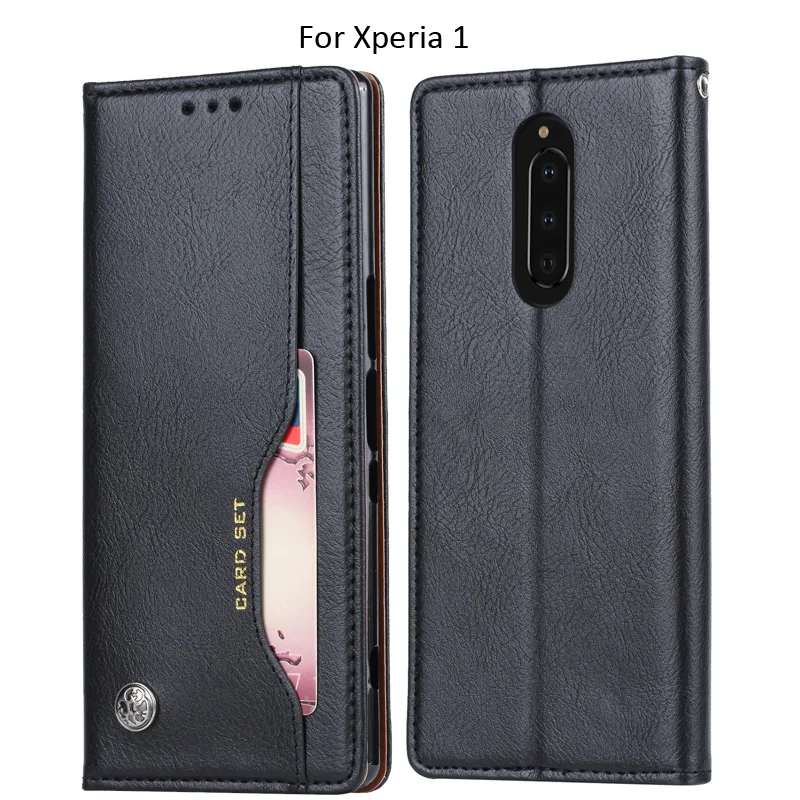 Кожаный чехол-бумажник с отделением для карт для sony Xperia 5 1 10 чехол в деловом стиле Capinha
