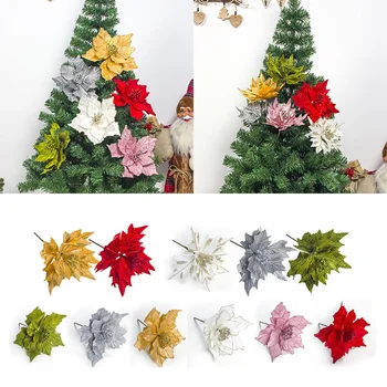 

Christmas Simulation Leaves Dusting Leave Flower Arrangement Christmas Accessory Christmas Tree Decoration Plug-in Cuttings