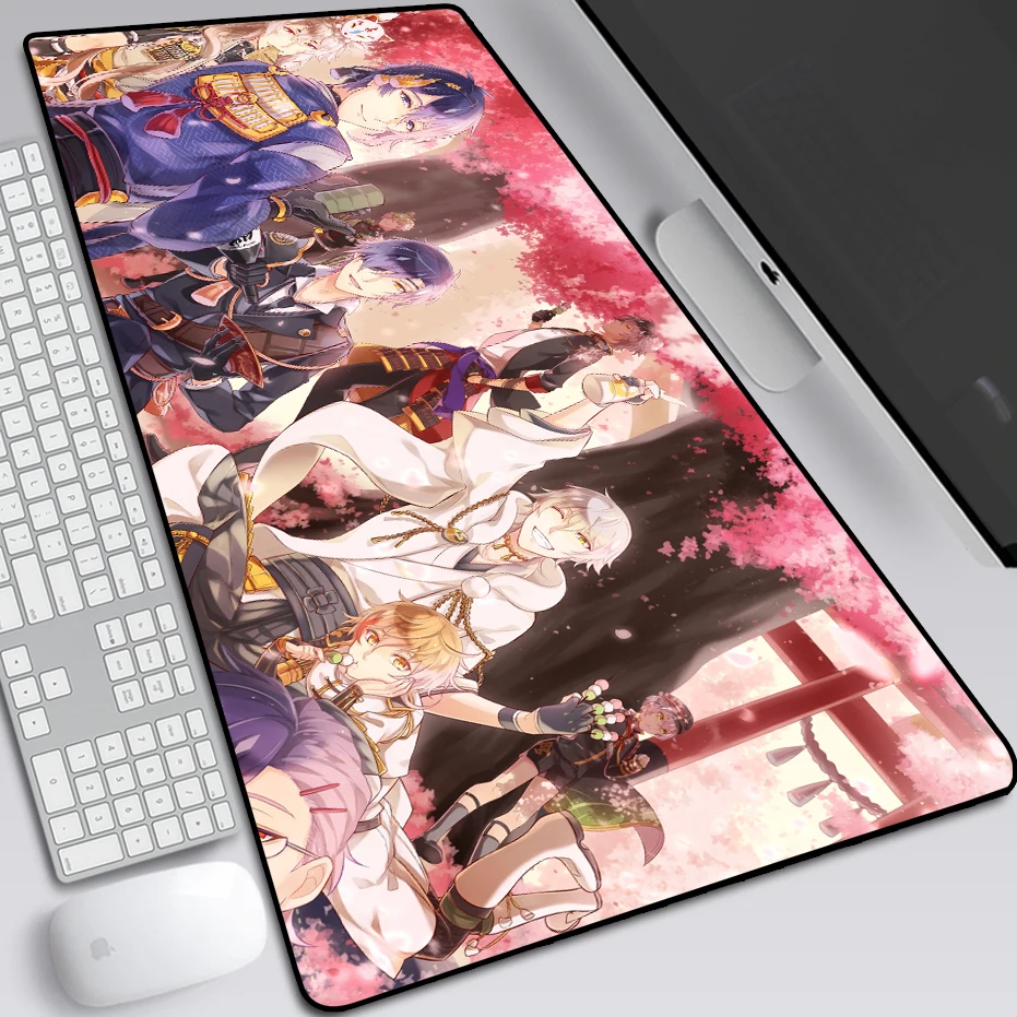 Большой коврик для мыши Touken Ranbu онлайн с аниме компьютерный геймерский