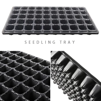

6pcs/Pack Seedling Starter Tray Plant Flower Pots Sets Home 50 Cells Seeding Germination Garden Planting Elements
