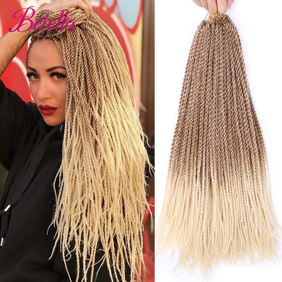 Betella 30Roots/Pack Senegalese Twist Crochet Braids Hair Brown Color Braid Ombre Synthetic Senegal Braiding |