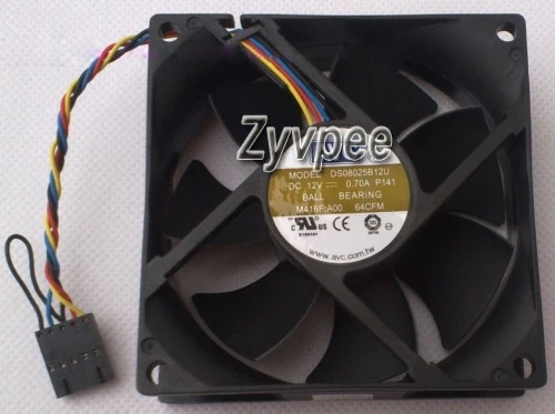 Zyvpee 80x80x25 мм DS08025B12U P141 12V 0.7A M416F 4 провода сервер вентилятор 8 см DS08025B12UP141