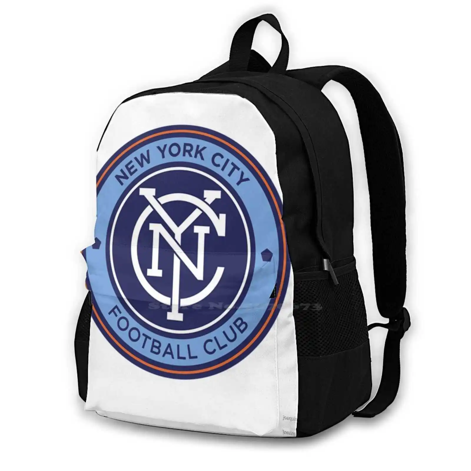 

New York City Badge Backpack For Student School Laptop Travel Bag New York City Mls Major Soccer Football Uses States State