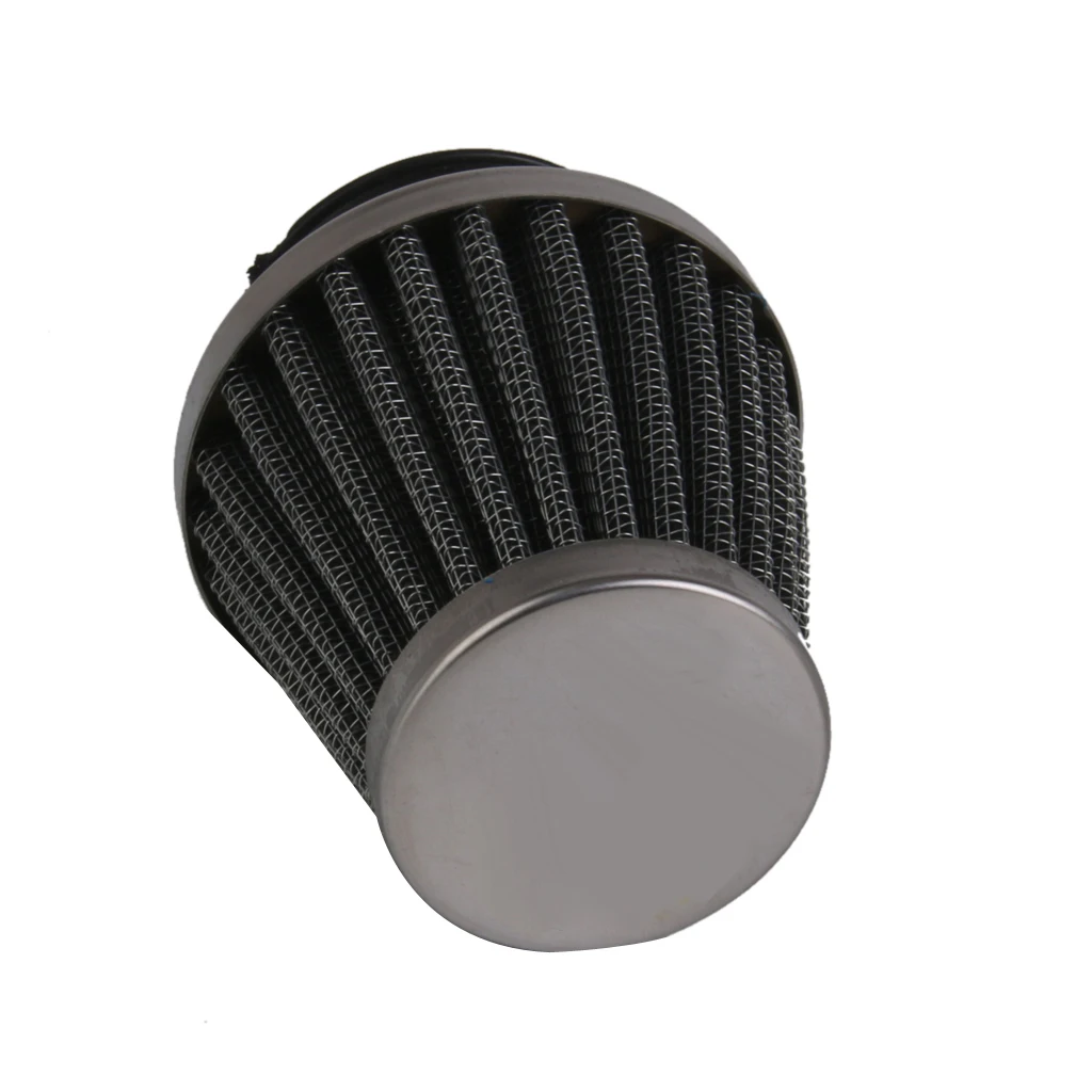 Air Filter 42mm Dia Cold Air Filter Intake Cleaner Induction Kit Round for Motorcycle Motorbike