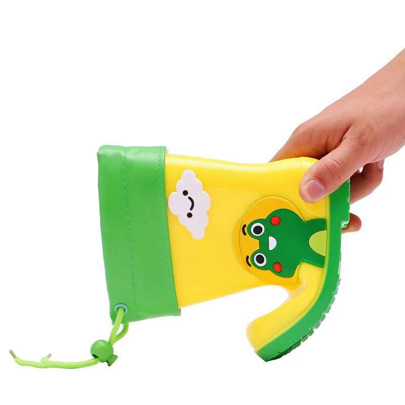 Warm and Waterproof Rainboots for Children Cute Girls Boys Removable Plush Shoe Cover Kids Shoes Outdoor Walking Shoes D03233