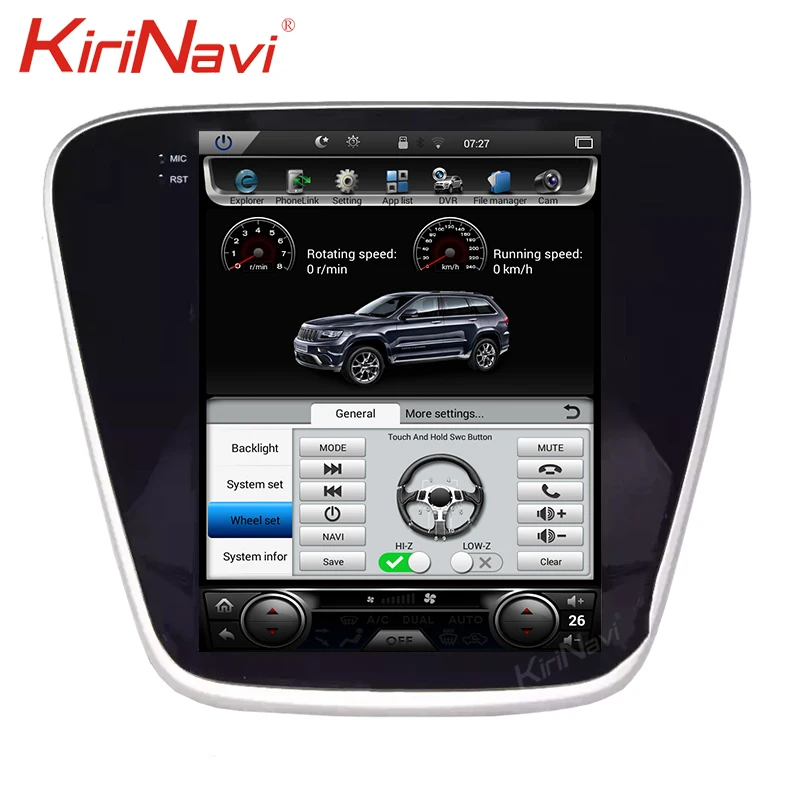 KiriNavi вертикальный экран Tesla style 10," Android 8,1 автомобильный Радио Gps навигационный плеер Автомобильный dvd-плеер для Chevrolet Cavalier 4G