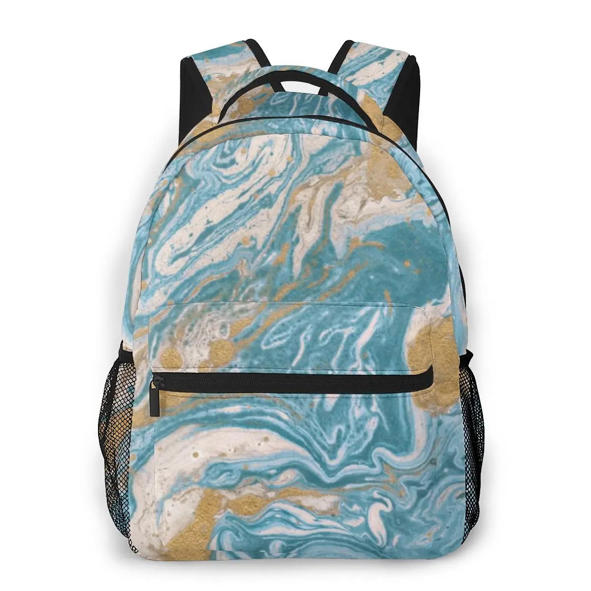blue and gold backpack