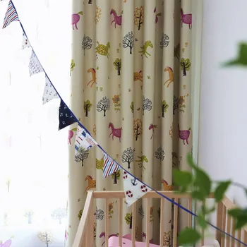 

Cartoon Curtains for Living Dining Room Bedroom Shade Boy Girls Kid Curtains Children 's Room Floating Curtains Tulle
