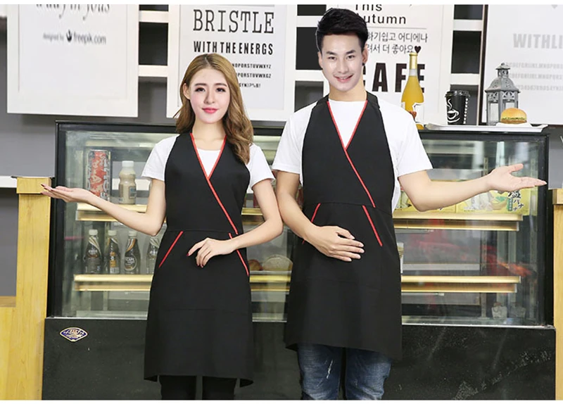 Fashion cute beauty nail mother and baby coffee shop waiter overalls apron28