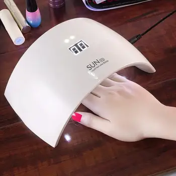 

24W Nail Gel Polish Dryer USB Port Electricity Supply with LCD Display Screen LED UV Gel Curing Nail Lamp 15 LEDs US EU