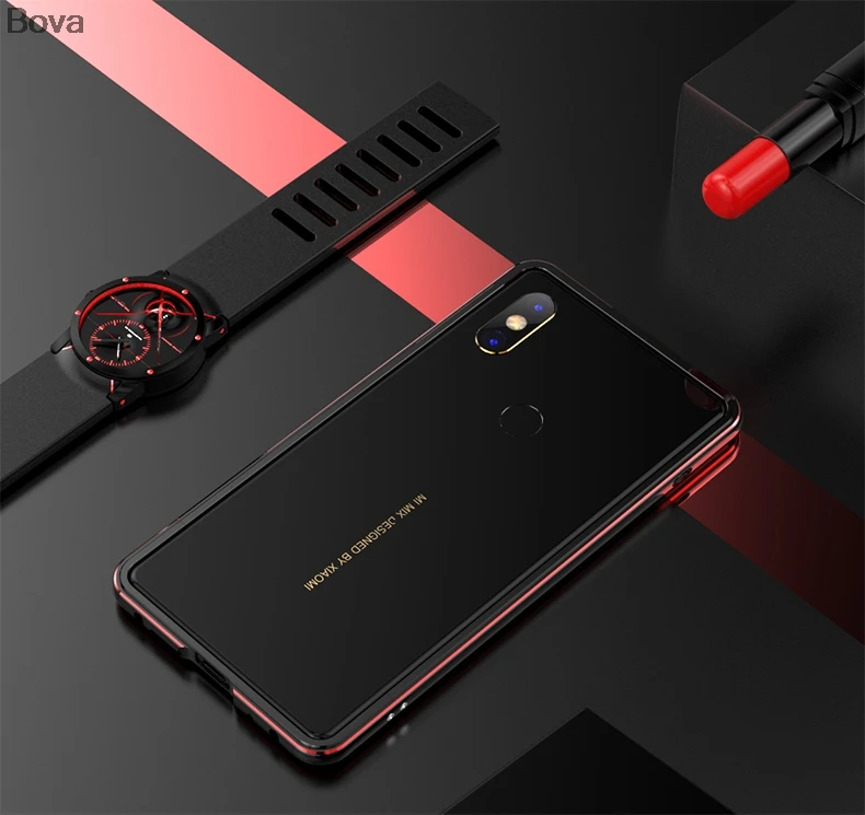 Чехол для Xiaomi mi Mix 2s роскошный Ультратонкий бампер alu mi num для Xiaomi mi x 2s+ 2 пленка(1 передняя+ 1 задняя