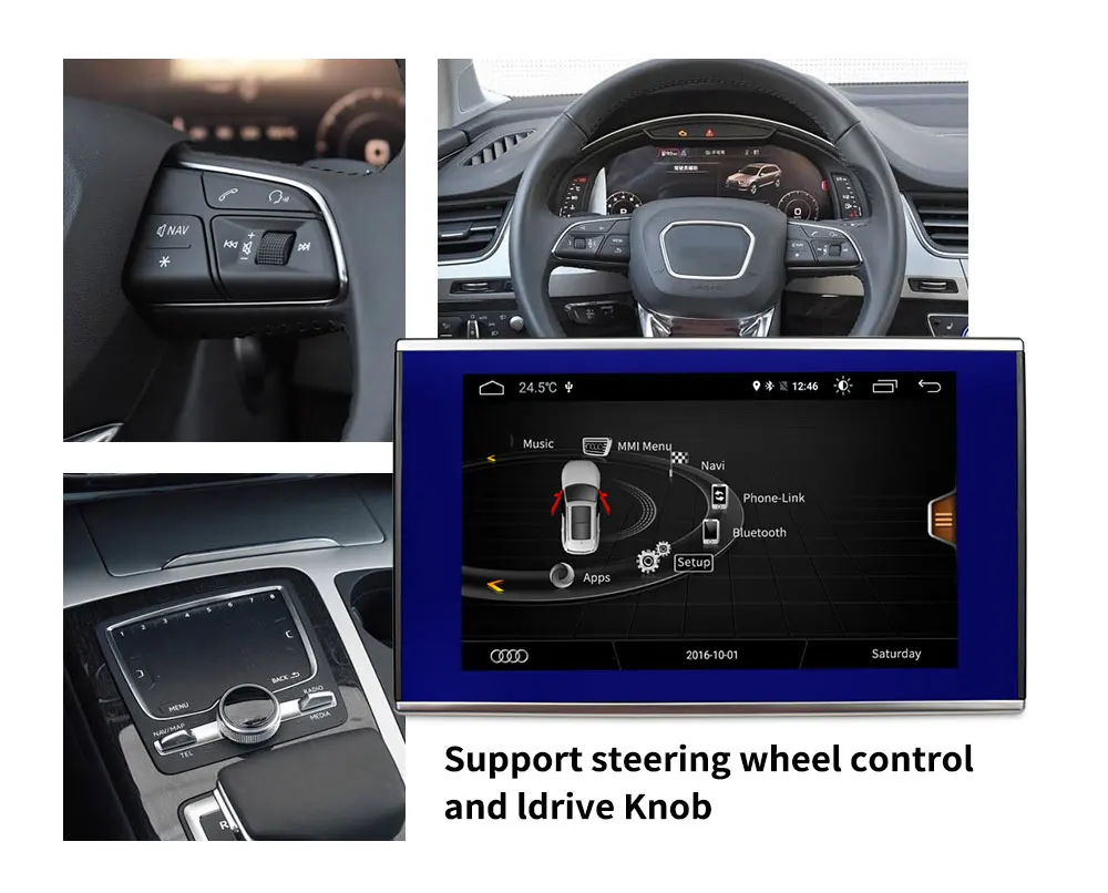 Krando Android 8,1 8,4 ''автомобильный Радио dvd НАВИГАЦИЯ для Audi A6 A6L 2012- мультимедийный плеер с bluetooth