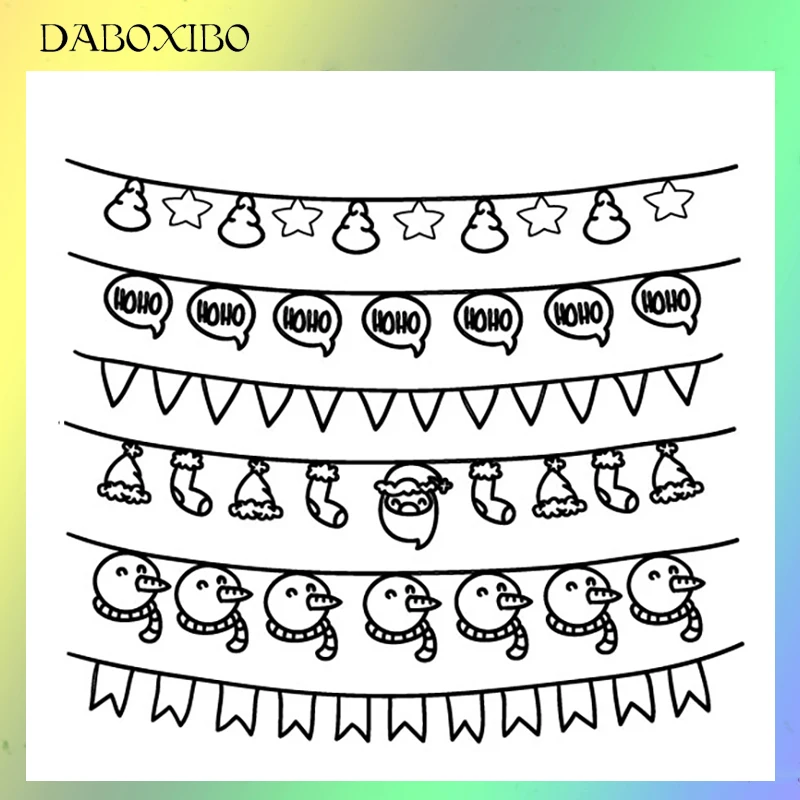 DABOXIBO Christmas Transparent Clear Stamps For DIY Scrapbooking/Card Making/Photo Album Silicone Decorative Crafts 13X13 | Дом и сад