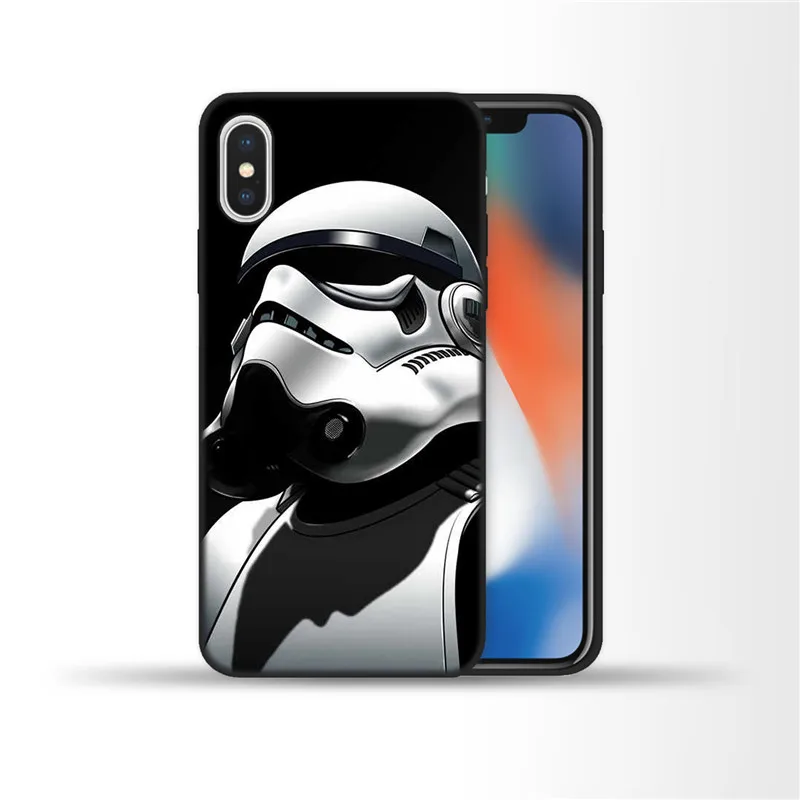 Мягкий ТПУ чехол Star Wars Armor для iPhone 8 7 6 6S Plus X XR XS Max 5 5S SE силиконовый черный чехол для iPhone XS Max 8Plus Capa