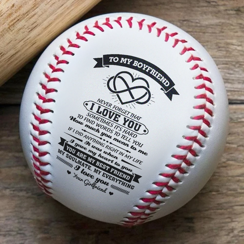 

To My Boyfriend I love You Baseball Ball