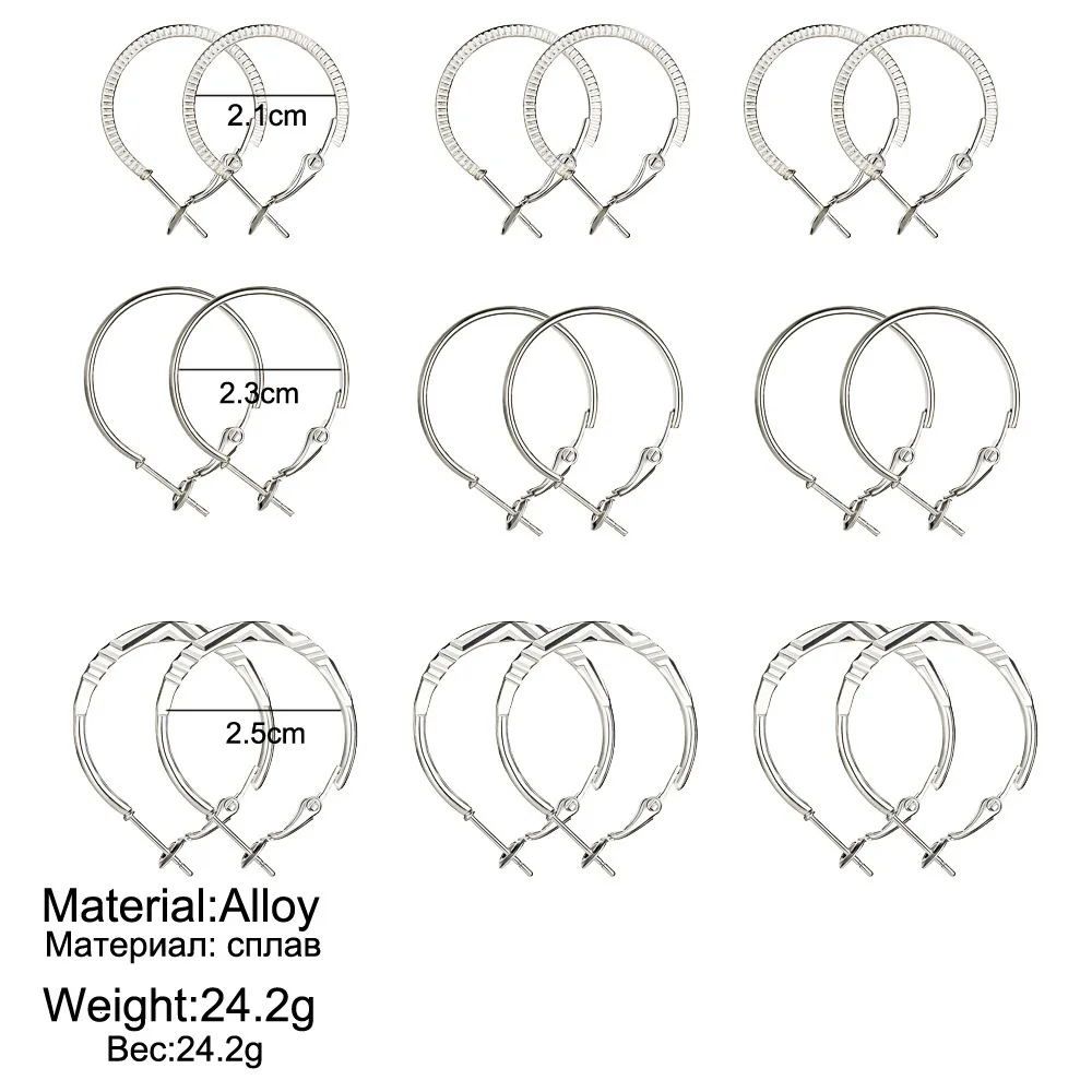 Jouval 9 пар/лот большой круг из нержавеющей стали набор серег-колец для женщин золотые серебряные круглые обручи Brincos женские модные ювелирные изделия