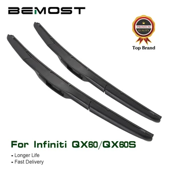 

BEMOST Car Clean The Windshield Wiper Blades Natural Rubber For Infiniti QX60/QX60S 26"+17", 2014 2015 2016 Fit U Hook Arm